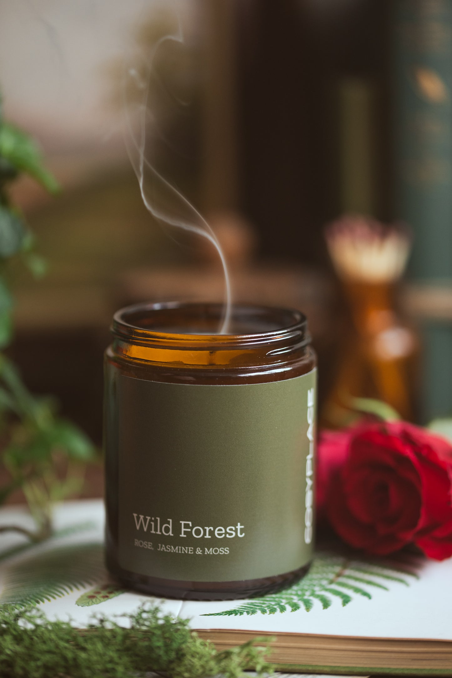 WILD FOREST - Rose, Geraniums & Jasmine Phthalate Free Scented Soy Candle