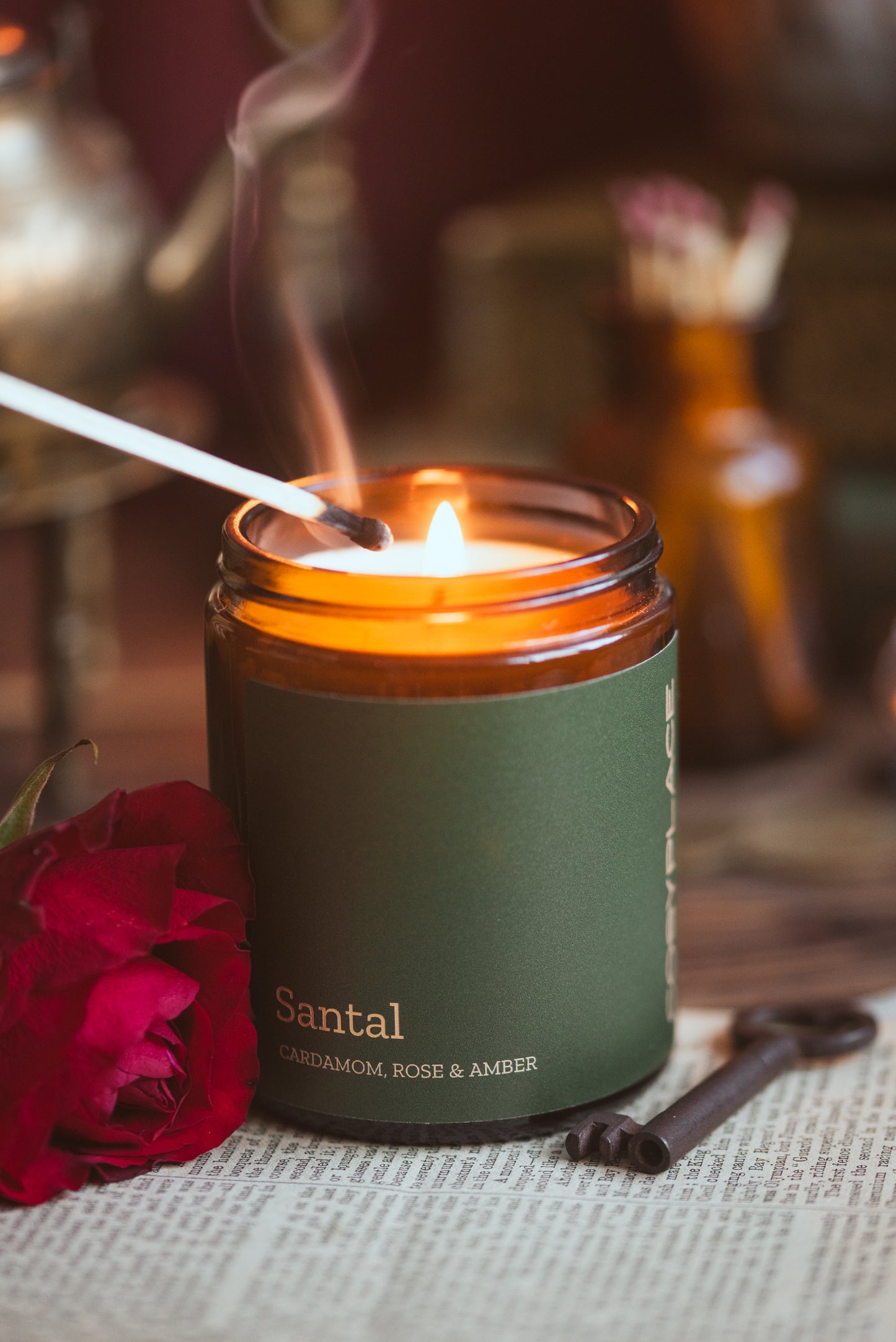 Santal Perfume Inspired Luxury Soy Candle - COSYPLACE CANDLES