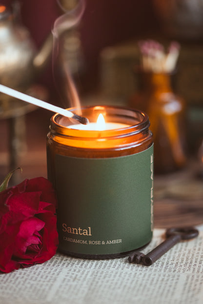 Santal Perfume Inspired Luxury Soy Candle - COSYPLACE CANDLES