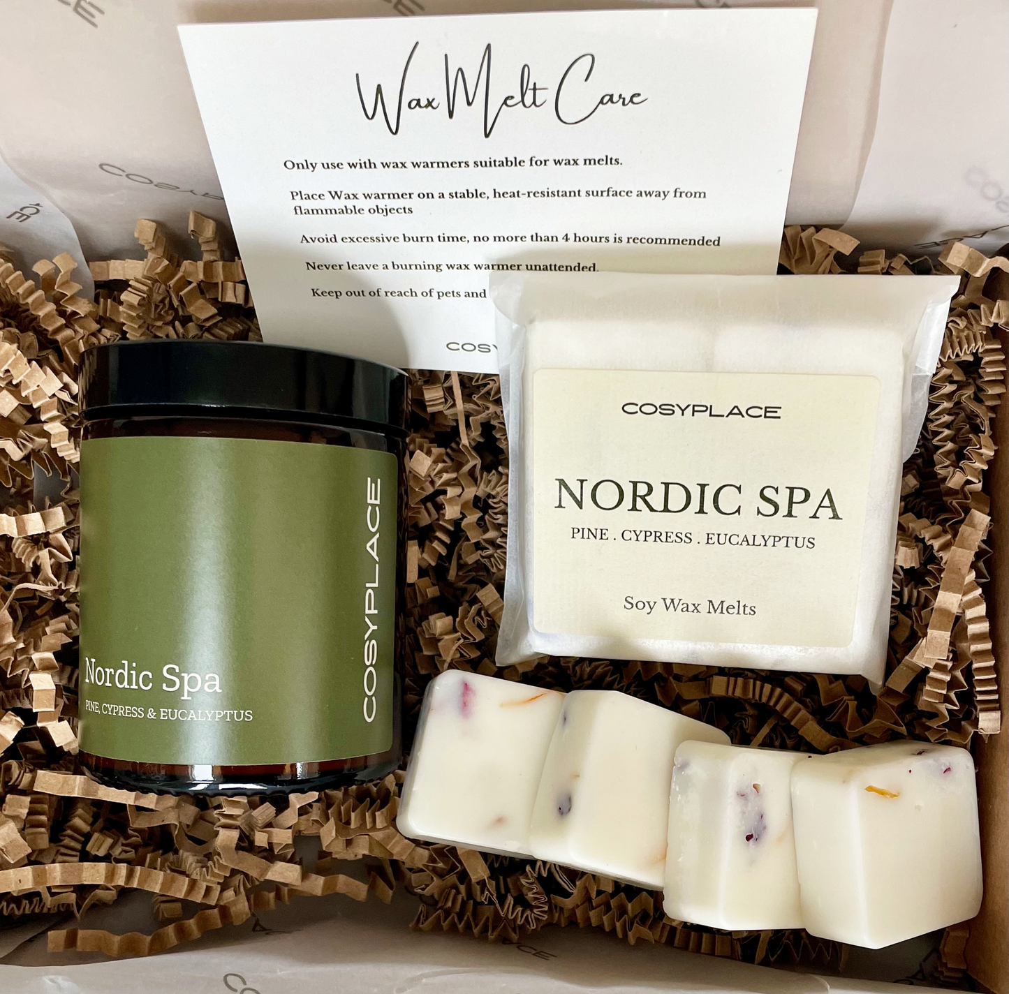 Handmade Soy Wax Candle and Wax Melts Gift Set - COSYPLACE CANDLES