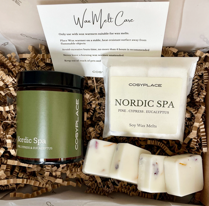 Handmade Soy Wax Candle and Wax Melts Gift Set - COSYPLACE CANDLES