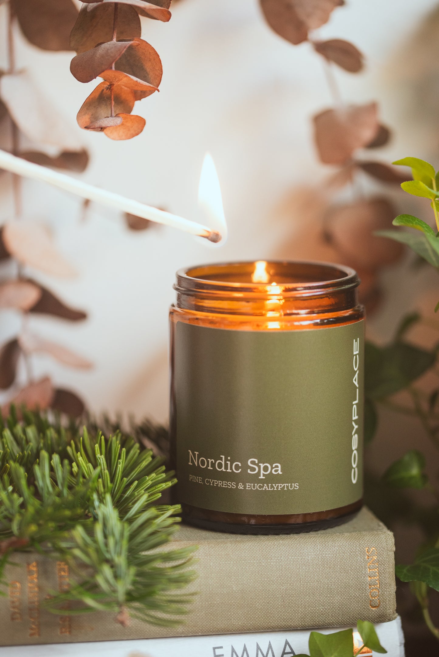 NORDIC SPA - Nordic Pine, Peppermint & Eucalyptus Toxin Free Scented  Soy Candle