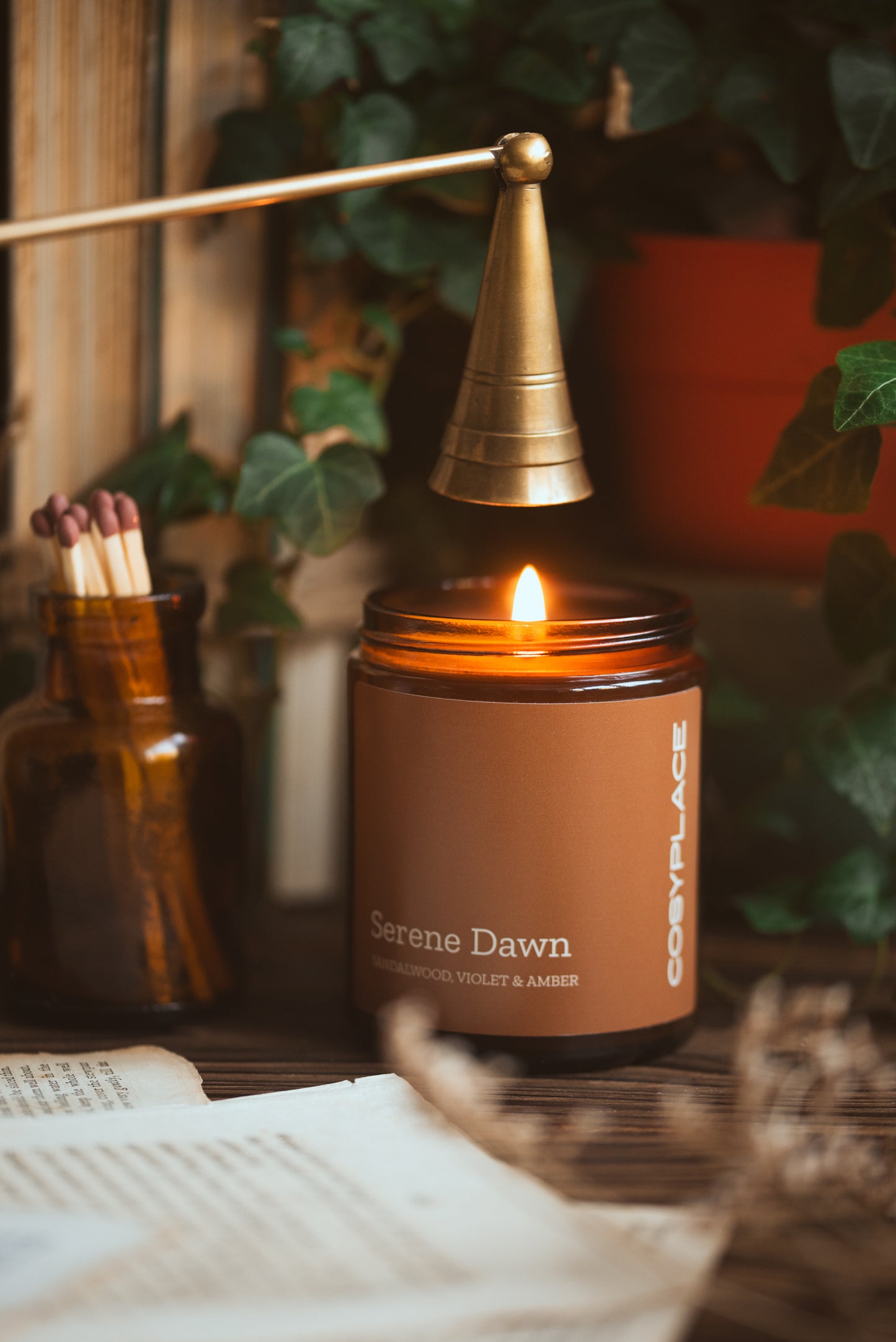 SERENE DAWN - Sandalwood & Amber Phthalate Free Scented Soy Candle